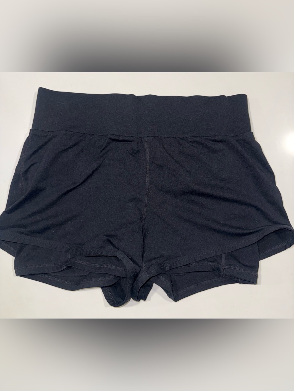 Fabletics Black High-Waist Performance Bike Shorts